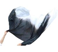 Voile De Danse Orientale en Soie Véritable écharpe à La Main Châle Couleur Violette Unie pour La Performance Costume Danse Orientale Cours De Yoga, 19, 270x114cm-Adults