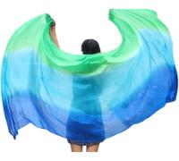 Voile De Danse Orientale en Soie Véritable écharpe à La Main Châle Couleur Violette Unie pour La Performance Costume Danse Orientale Cours De Yoga, COLOR10, 270x114cm-Adults