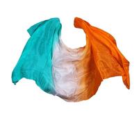 Voile de Danse Orientale Foulard de Danse du Ventre, Voile de Danse du Ventre, châles for Femmes, écharpe légère jetée à la Main, châle en Soie dégradé, Spectacle de Danse(Color 6,400X114CM)