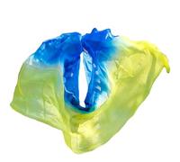 Voile de Danse Orientale Voiles de soie for danse du ventre, accessoire de danse du ventre, foulard for les mains, châles, accessoire de performance for danseuse du ventre(Blue Light Yellow,250x114cm)
