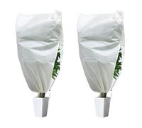 Voile de Hivernage pour Plantes Extérieures, Lot de 2 Housses d'Hivernage 120 x 180 cm, Sac Serre de Hivernage 60 g/m², Housses de Protection pour Palmier Olivier Citronnier contre le Froid et le Gel