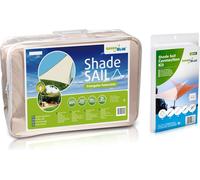 Voile de jardin polyester UV 4m triangle GreenBlue GB501 surface crème hydrophobe + GB508