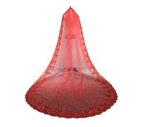 Voile de mariage élégant à paillettes noires avec peigne 300 x 150 cm, doré, Taille unique