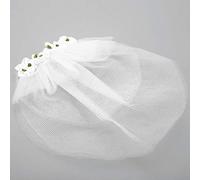 Voile de Mariage pour Chien, Parure de Fleurs pour Petits et Moyens | Tissu de tulle de fil, style de pince à cheveux, habillage de mariée, peigne réglable, accessoire photo de fête
