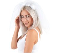 voile de mariee blanc adulte deguisement carnaval soiree fete Multicolor