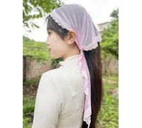 Voile de mariée Bridal Wedding Triangle Chapel Lace Mantilla Veil Catholic Latin Mass Headpiece Pink