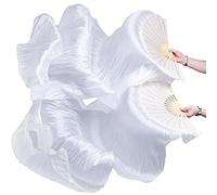 Voile de mariée Bridal Wedding Tulle Silk Belly Dance Veils White 1.2/1.5/1.8m Pack of 1 Pair(1.2m)