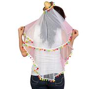 Voile de mariée de style mexicain pour fête de mariage, chapeau sombrero Dia Muertos Événement Costume Chapeau Lady Voile de carnaval