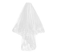 Voile de mariée, voile cathédrale en tulle simple for femme for enterrement de vie de jeune fille et enterrement de vie de jeune fille WV-1, long-rose-1 niveau 68,9-175 cm de plus, une taille.(Short -