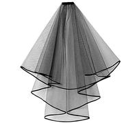 Voile de mariée, voile cathédrale en tulle simple for femme for enterrement de vie de jeune fille et enterrement de vie de jeune fille WV-1, long-rose-1 niveau 68,9-175 cm de plus, une taille.(Short -