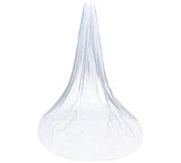 Voile de mariée, voile cathédrale en tulle simple for femme for enterrement de vie de jeune fille et enterrement de vie de jeune fille WV-1, long-rose-1 niveau 68,9-175 cm de plus, une taille.(Long -