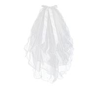 Voile de mariée, voile cathédrale en tulle simple for femme for enterrement de vie de jeune fille et enterrement de vie de jeune fille WV-1, long-rose-1 niveau 68,9-175 cm de plus, une taille.(Short -