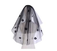 Voile de mariée, Voile de mariée simple noir for enterrement de vie de jeune fille, voile court for célébrer un enterrement de vie de jeune fille