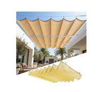 Voile de Parasol télescopique en Forme de U, auvent de pergola rétractable, bâche en Maille HDPE résistante aux UV, Store Enrouleur extérieur(W1.2*L8m/W3.93*L26.25ft)