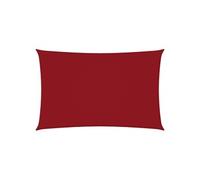 Vidaxl Voile De Parasol Tissu Oxford Rectangulaire 2x5 M Rouge Rouge