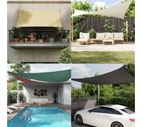 Voile de parasol Tissu Oxford rectangulaire 3x5 m Beige Beige G