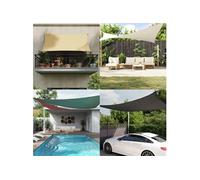 Voile de parasol tissu oxford rectangulaire 4x5 m anthracite