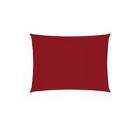 Voile de parasol Tissu Oxford rectangulaire 4x6 m Rouge