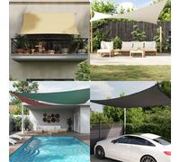 Voile de Parasol Tissu Oxford Rectangulaire 6x8 m Anthracite Ombrage vidaXL