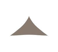 Voile de parasol tissu oxford triangulaire 3,5x3,5x4,9 m taupe