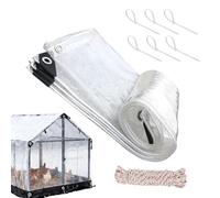 Voile de poulailler - Clôture transparente pour volaille équipée - Couverture isolante pour la terrasse | Pour petites fermes enclos pour animaux et pelouses