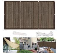 Voile de protection contre les UV et le vent - 70 x 600 cm - Pour jardin et balcon - Marron - Avec œillets, sangles en nylon et corde - Solution d'ombrage parfaite pour terrasse et terrasse