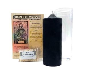Voile de Saint Défaire ou de Retourner avec sel de mer et herbes noires Rituel Pour retourner les énergies négatives, éliminer le mal défaisant
