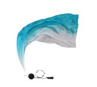 Voile de soie de danse - Poi de danse du ventre avec dégradé de couleur, boules oscilantes, drapeaux de prix, accessoires de culte colorés | Design créatif durable, design moderne, scène d'église