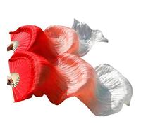 Voile de soie for éventail danse du ventre, couleurs gauche droite, 180 x 90 Cm, couleur l'image(FS40,280x90cm 1 Pair)