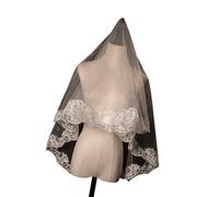 Voile de sorcière en tulle avec bordure en dentelle design papillon coiffe d'événement nocturne pour fête de mariage à thème sombre et robes de soirée accessoires de fête, Fil blanc uni, Taille Unique