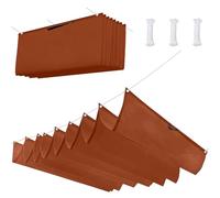 Voile d'extérieur rétractable imperméable, résistant aux UV avec œillets et corde, pour terrasse, jardin, plage, camping-car - Design durable antirouille pour une protection solaire ultime, 1,5 x 4,2