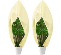 Voile d'Hivernage pour Plantes Extérieur 120x180 cm, 2 Pcs Housses de Protection Contre Le Gel, Couverture Végétale Protection pour Plantes, Toile Hivernage Plante Réutilisable avec Cordon de Serrage