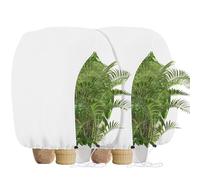 Voile d'Hivernage pour Plantes Extérieur 120x180 cm, 2 Pcs Housses de Protection Contre Le Gel, Couverture Végétale Protection pour Plantes, Toile Hivernage Plante Réutilisable avec Cordon de Serrage