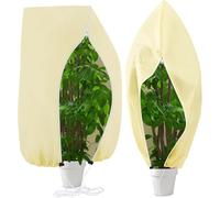 Voile d'Hivernage pour Plantes Extérieur 200x240 cm, 2 Pcs Housses de Protection Contre Le Gel, Couverture Végétale Protection pour Plantes, Toile Hivernage Plante Réutilisable avec Cordon de Serrage