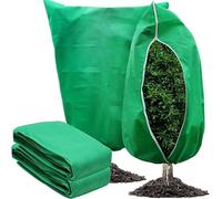 Voile d'Hivernage - Protection contre le Gel pour Lot de 3 sacs protection hivernale for plantes, housses chaudes et isolantes en non-tissé, antigel for la végétation extérieure jardin(Green-50x100cm)