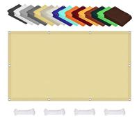Voile d'ombrage 0.4 x 6 m Imperméable Toiles Ombrages Protection des Rayons UV avec Oeillets Filet Anti Chaleur pour Patio Être Applicable Jardins, Jaune Sable