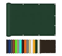 Voile d'ombrage 1.3 x 2.6 m UV Protection à 95% Imperméable Toile Ombrage Protection Solaire pour Patio Jardin Terrasse Extérieur Balcon, Vert Foncé