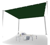 Voile d'ombrage 1.3 x 3.3 m Protection 95% UV Imperméable Rectangulaire Toile Imperméable Voile Ombrage pour en Plein Air, Jardin, Terrasse, Vert Foncé