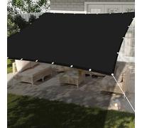 Voile d'ombrage 1.3 x 6 m Protection 95% UV Imperméable Rectangulaire HDPE/Polyester Voile Ombrage pour en Plein Air, Jardin, Terrasse, Noir