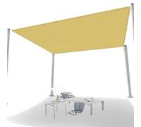 Voile d'ombrage 1.3 x 6 m Protection 95% UV Imperméable Rectangulaire Toile Imperméable Voile Ombrage pour en Plein Air, Jardin, Terrasse, Jaune Sable