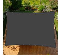 Voile d'ombrage 1.4 x 2.2 m UV Résistant Voiles Ombrages Imperméable Rectangulaire Bâche Dombrages Contre Le Vent pour Patio Balcon Jardin Terrasse Extérieur, Gris Foncé