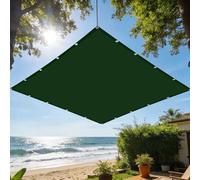 Voile d'ombrage 1.4 x 4 m avec Protection UV Paresoleil Jardin Balcon avec Oeillets et Cordons pour Patio Jardin Terrasse Extérieur Balcon, Vert Foncé