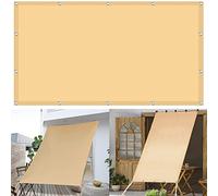 Voile d'ombrage 1.5 x 4 m Une Protection des Rayons UV à 98% Balcon Voile D'ombrage, avec Cordes de 1.5 m pour en Plein air, Jardin & terrasse, Beige