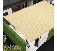 Voile d'ombrage 1.6 x 4 m avec Œillets UV Protection Rectangulaire Tissu d'ombrage avec Œillets et Corde, Perméable à l'eau pour Jardin, Terrasse, Balcon, Extérieur, Couleur Crème