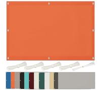 Voile Dombrage 1.6x1.8m Rectangulaire Imperméable, Toile Ombrage Exterieur Bâche Dombrages, Voiles Solaire, Pare-Soleil Jardin Balcon avec Oeillets et Cordons pour Patio Terrasse Jardin, Orange