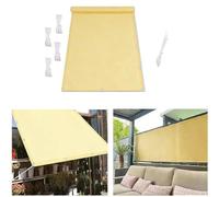 Voile D'ombrage 1.6x2.8m Imperméable Rectangulaire, Filet d'ombrage Extérieur, Voiles Ombrages Résistant aux UV avec Oeillets Cordons pour Jardin, Terrasse, Camping, Balcon, Jaune