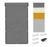 Voile D'ombrage 1.6x2.8m Imperméable Rectangulaire, Filet d'ombrage Extérieur, Voiles Ombrages Résistant aux UV avec Oeillets Cordons pour Jardin, Terrasse, Camping, Balcon, Gris foncé