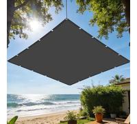 Voile d'ombrage 1.7 x 4 m avec Protection UV Paresoleil Jardin Balcon avec Oeillets et Cordons pour Patio Jardin Terrasse Extérieur Balcon, Gris Foncé
