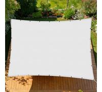 Voile d'ombrage 1.8 x 2.8 m UV Résistant Voiles Ombrages Imperméable Rectangulaire Bâche Dombrages Contre Le Vent pour Patio Balcon Jardin Terrasse Extérieur, Blanc