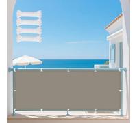 Voile d'ombrage 1.9 x 4.5 m Coupe-Vent, Résistant à La Pluie Toile d'ombrage Cordes de Fixation Incluses pour Patio Jardin Terrasse Extérieur Camping, Kaki